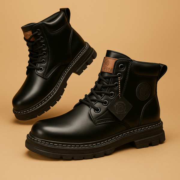 Nowoczesne buty męskie o wysokim profilu i eleganckim wzornictwie | Ruben – Czarny