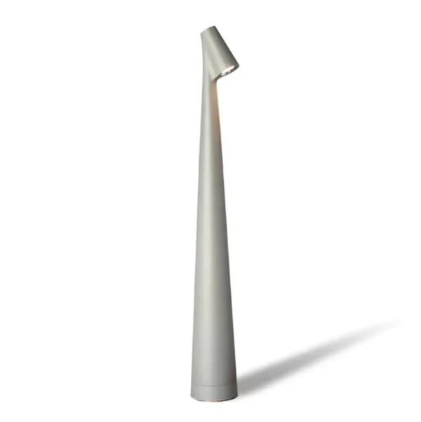 Lampa stołowa LED 35 cm szara z dotykowym włącznikiem