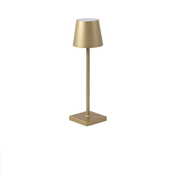 Złota lampa stołowa LED ze sterowaniem dotykowym
