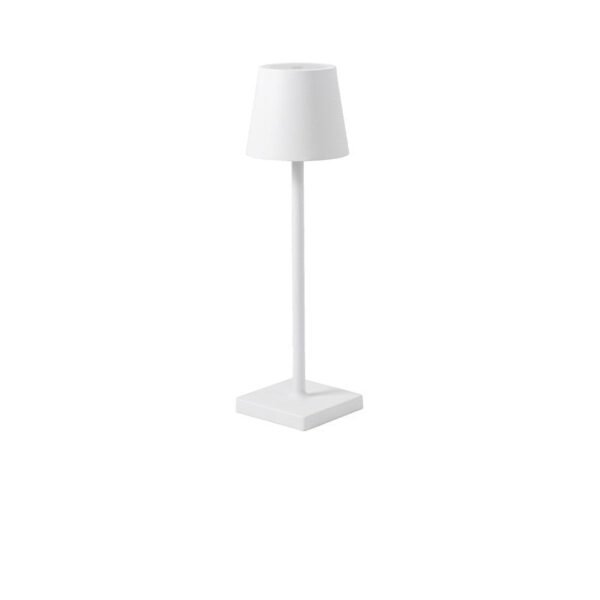 Biała lampa stołowa LED ze sterowaniem dotykowym