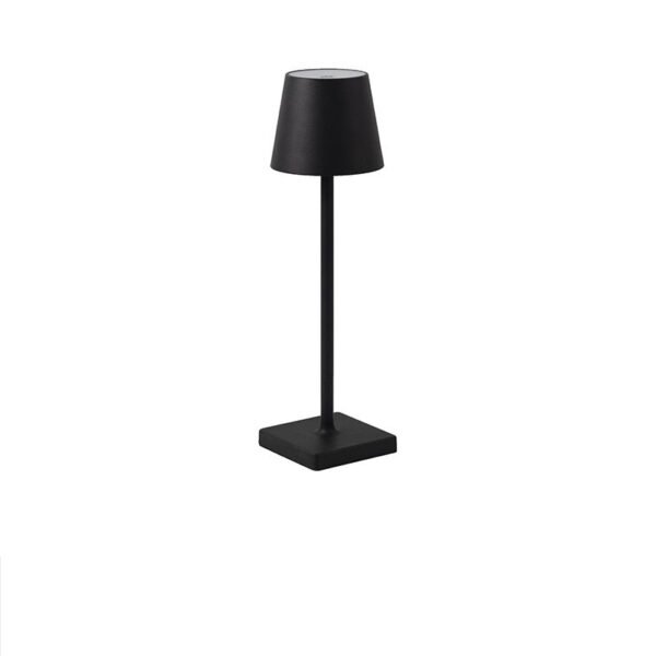 Czarna lampa stołowa LED ze sterowaniem dotykowym