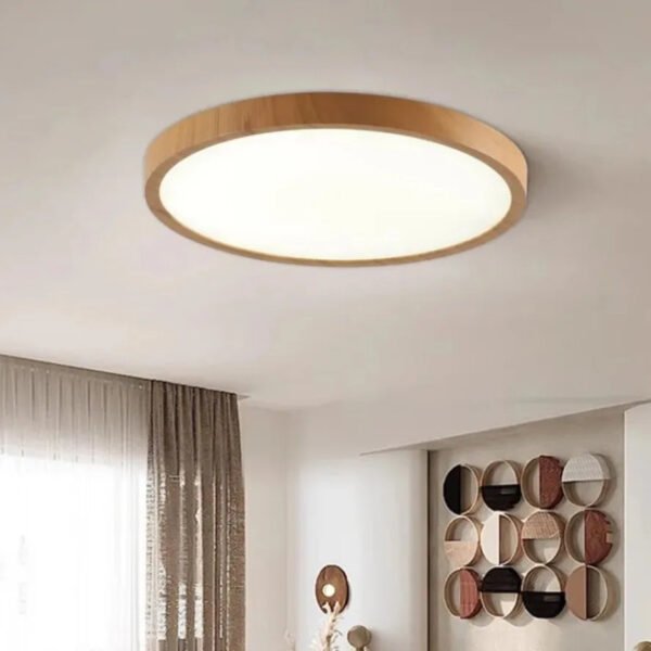 Okrągła lampa sufitowa LED z jasnym obramowaniem