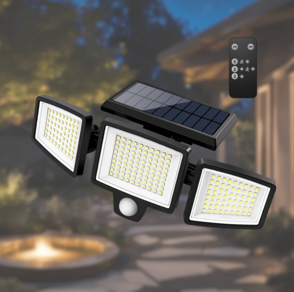 Zewnętrzny reflektor solarny 210 LED z czujnikiem ruchu