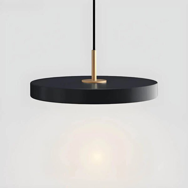 Czarna okrągła lampa wisząca LED, wys. 25 cm, śr. 30 lub 40 cm