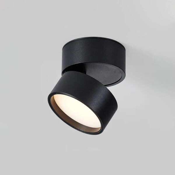 Regulowana czarna lampa sufitowa LED