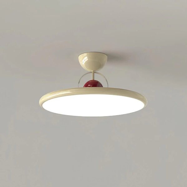 Nowoczesna minimalistyczna lampa sufitowa LED – beżowa