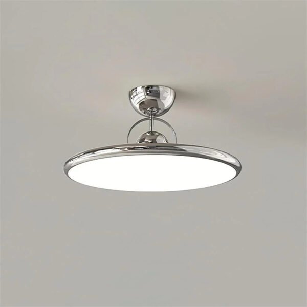 Nowoczesna minimalistyczna lampa sufitowa LED – chromowana