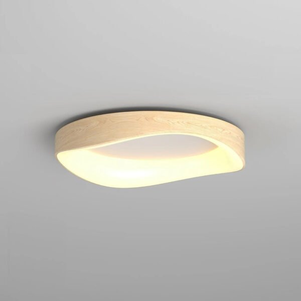 Natynkowa lampa sufitowa LED, jasne wykończenie drewnopodobne
